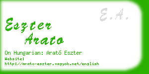 eszter arato business card
